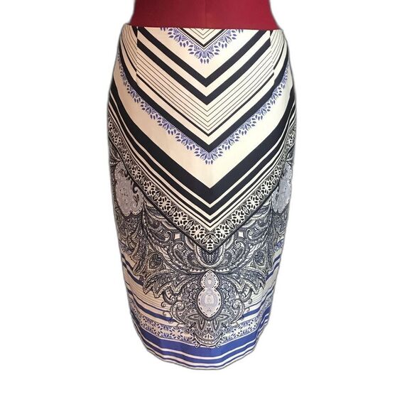 ANTONIO MELANI Skirt Women's Size 4 Multi-Colored Geometric Midi Pencil - Picture 6 of 6